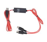 EMUKOEP Versatile Convertitore di Cavo Doppio USB a MIDI a 5 Pin Ideale per Strumenti Elettronici Cavo da 5 Piedi