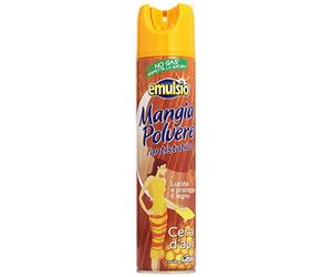 Emulsio - Emulsio Mangia Polvere, Lucida E Protegge Il Legno, Con Cera D'Api E L'Antistatico - 12 pezzi da 300 ml [3600 ml]