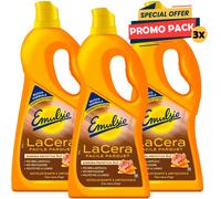 Emulsio La Cera Facile Autolucidante Pavimenti in Parquet e Legno 3 x 725 ml
