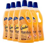 Emulsio Ravviva Parquet, 6 Flaconi da 750ml, Pulizia e Protezione per Legno