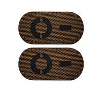 EmWoot 2 toppe a infrarossi, riflettenti, a raggi infrarossi, taglio laser, con gancio e anello (5,7 x 2,5 cm, marrone)