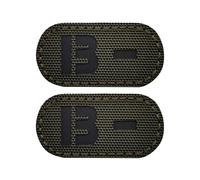 EmWoot 2 toppe con gruppo sanguigno B, a infrarossi, riflettenti, taglio laser, tattiche, con gancio e anello (5,7 x 2,5 cm, verde militare)