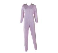 Emy Confezioni Pigiama Intero Donna Uomo - Pigiama Sanitario per Anziani con Cerniera Posteriore Pigiama Intero Anziano in Cotone 100% Italy (IT, Testo, S, Regular, Regular, Flower Pink)