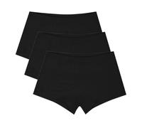 EMY Culotte Bambina Boxerino Shorts Sportivi in Cotone Elasticizzato 90% Cotone 10% Elastan | Intimo Bambina per Danza, Ginnastica, Pattinaggio | 3 Colori | Taglie 4-12 Anni (Nero 9-10a Tris)