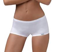 EMY Culotte Donna Boxer Shorts Sportivo in Cotone Elasticizzato | Intimo Naturale Senza Microfibra | Bianco Nero Nudo | Taglie 2-5 (S-XL) | Comfort per Fitness, Danza e Tempo Libero (bco2)