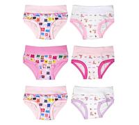 EMY Mutande Bambina Ragazza Anni Cotone 6 Pezzi (Heart, 2 Anni)