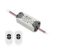 eMylo Interruttore relè RF wireless intelligente Modulo relè DC 12V RF Telecomando a 1 canale Interruttore luce 5V-24V Domotica 433Mhz con due trasmettitori 1 confezione