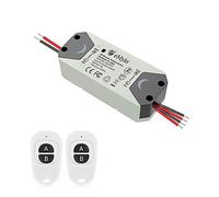 eMylo Smart Wireless RF Relay Switch DC 12V 2 canali Telecomando Switch 5V-24V Modulo relè RF Domotica 433Mhz con due trasmettitori 1 pacco