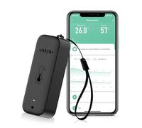 eMylo Termometro Ambiente Interno, Igrometro Umidità Casa WiFi, Con Smart Alert, Archiviazione e calibrazione dei dati, Termoigrometro per camera da letto, Magazzino, Cantina, Serra, Nero 1 Pack