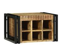 EMYRLXQW Armadietti & Stoccaggio, Wine & Spirit Cabinets-Wine Rack 46x35x27.5 cm in legno massello grezzo mango