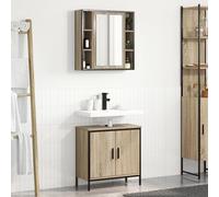 EMYRLXQW Armadietti & Storage, Vanity Unit, Bagno Vanity Units-2 Pezzi Bagno Mobili Set di mobili da bagno in legno di quercia Sonoma ingegnerizzato