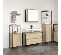 EMYRLXQW Armadietti & Storage, Vanity Unit, Vanity Units-3 Piece Bagno Mobili Set di mobili da bagno in legno di quercia Sonoma ingegnerizzato