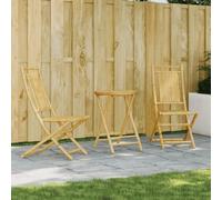 EMYRLXQW Outdoor Outdoor Furniture Sets-3 Piece Bistro Set Bamboo