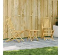 EMYRLXQW Outdoor Outdoor Furniture Sets-3 Piece Bistro Set Bamboo