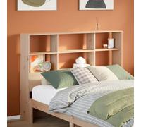 EMYRLXQW Testiera e pediera con contenitore, 140 cm, in legno di pino massiccio