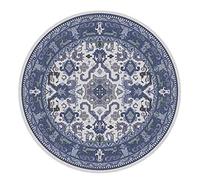 EmyTock - Tappeto rotondo in cotone, tessuto a mano, motivo mandala europeo, antiscivolo, per soggiorno, camera da letto, studio, tappeti per tavolino o pavimento, diametro 120 cm