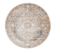 EmyTock - Tappeto rotondo in cotone, tessuto a mano, motivo mandala europeo, antiscivolo, per soggiorno, camera da letto, studio, tappeti per tavolino o pavimento, diametro 100 cm