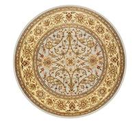 EmyTock - Tappeto rotondo in cotone, tessuto a mano, motivo mandala europeo, antiscivolo, per soggiorno, camera da letto, studio, tappeti per tavolino o pavimento, diametro 100 cm