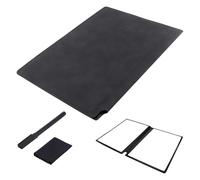 EMYVSVO Dry Erase Notebook 9.4x6.5 Inch Portable A5 Whiteboard Notebook Reusable Erasable Notebook with Wipe Cloth and Writing Pen for Business Home Office (Black)