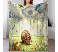EMYXPAQM Coperta in Pile Con Hermit Crab, Coperta Per Letto, Divano, Ufficio Con Woods Grass, Morbida E Calda, Idee Regalo Per Donna, Uomo, Bambino, 40x50inch(100x130cm)
