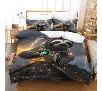 EMYXPAQM Set Copripiumino Sloth Microfibre Set Letto 3 Pezzi Sloth Pyramid Crystal Necklace, Con Federa Per Ragazze E Ragazzi Adulti Single（140x200cm）