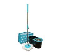 EN-225051 Secchio strizzatore ovale con ruote,senza pedale con cestello in metallo,auto strizzante lava pavimenti casa secchio strizzante ruotante