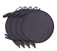 EN AyuL Set di 2/4 cuscini per sedie da pranzo, cuscini rotondi per sedie, antiscivolo per interni, casa/cucina (4 pezzi, 30 x 30 cm, grigio scuro)