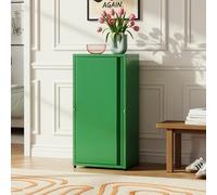 [en.casa] Armadio a Colonna in Metallo Armadietto da Ufficio con 1 Anta e 2 Ripiani Regolabili in Altezza Mobile in Acciaio per Archivio 88 x 40 x 35 cm - Verde Mela