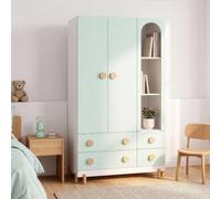 [en.casa] Armadio per Cameretta a 2 Ante 156x90x41 cm Verde Menta