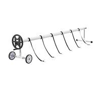 [en.casa] Avvolgitore Mobile per Telo da Piscina e Solare, Rullo Avvolgitelo con Manovella e Barra Telescopica Regolabile tra 300-630 cm