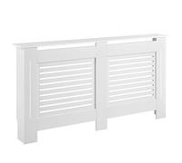 [en.casa] Copritermosifone Mobile Copri Radiatore con Griglia Frontale Copertura per Termosifone Protezione Radiatore Larghezza Mobile 172 cm - Bianco