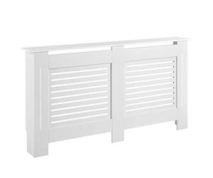 [en.casa] Copritermosifone Mobile Copri Radiatore con Griglia Frontale Copertura per Termosifone Protezione Radiatore Larghezza Mobile 172 cm - Bianco