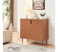 [en.casa] Credenza Bassa con 2 Ante Decorative Madia Moderna Mobile Contenitore per Cucina Soggiorno Sala Pranzo 75 x 76 x 38 cm color Ruggine