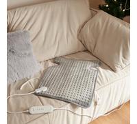 [en.casa] Cuscino Riscaldante Termoforo Elettrico Cuscino Termico per Schiena e Collo 50 x 40 cm con Nastri Temperatura Regolabile Protezione Surriscaldamento - Grigio
