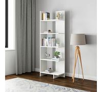 [en.casa] Libreria a 5 Ripiani Scaffale Multiuso con Vani Aperti Mobile Espositore per Libri Decorazioni Soggiorno Camera da Letto Studio 176 x 62 x 29 cm - Bianco
