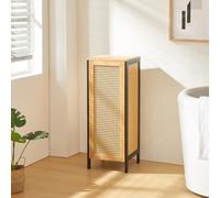 [en.casa] Mobile Portabiancheria con Coperchio Rimovibile Cesto in bambù per Bucato con Capienza 51 L Contenitore Rettangolare a Colonna 80 x 30 x 30 cm