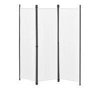 [en.casa] Paravento a 3 Pannelli Separé con Struttura Pieghevole da Interno Muro Divisorio per Spogliatoio Camera da Letto Studio Medico Balcone Terrazza (LxA) 150x171 cm - Bianco