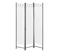 [en.casa] Paravento Pieghevole per Interni e Esterni in 3 Pannelli Separè Decorativo Parete Divisoria per Camera da Letto Spogliatoio Terrazza 171 x 120 cm Telaio in Acciaio - Bianco