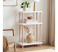 [en.casa] Scaffale da Terra a 3 Ripiani Bianco 62x40x18 cm