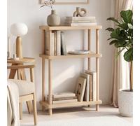 [en.casa] Scaffale da Terra a 3 Ripiani Color Crema 62x40x18 cm