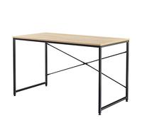 [en.casa] Scrivania con Telaio in Metallo Postazione di Lavoro Tavolo PC Computer per Ufficio Studio Scrittoio con Gambe in Metallo e Piano da 120x60 cm - Effetto Rovere