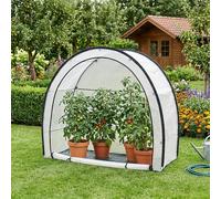 [en.casa] Serra da Giardino per Coltivazione Esterna Pomodori Protezione per Piante Erbe Miniserra da Orto con Telo Copertura Traslucido Apertura a Cerniera 180x80x170 cm