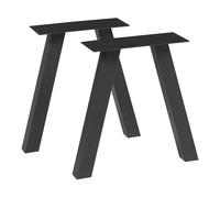 [en.casa] Set di 2 Gambe in Acciaio Nero per Mobili Fai da Te - Altezza 40 cm - Gambe Ideali per Tavolini Panche Mobili TV Arredi Industriali