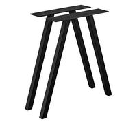 [en.casa] Set di 2 Gambe in Acciaio per Mobili Fai da Te - Altezza 72 cm - 2 Paia di Gamba per Tavolo Bancone in eltrini - Nero