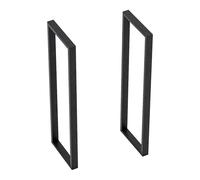 [en.casa] Set di 2 Gambe in Acciaio per Mobili Fai da Te Gambe Rettangolari per Tavolo Alto da Bar Consolle Bancone Altezza 87 cm Nero