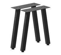 [en.casa] Set di 2 Gambe per Mobili 'Fai da Te' in Acciaio Supporti a Forma di A per Panche Tavolini Mobili su Misura (AxL) 40 x 38 cm - Nero Opaco