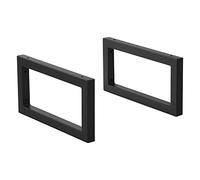 [en.casa] Set di 2 Supporti per Mobili Fai da Te Montaggio a Parete - (LaxA) 40x20 cm - 2 Staffe in Acciaio per Mensole/Piani di Appoggio - Supporto Fino a 50 kg - Nero opaco
