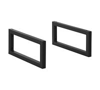 [en.casa] Set di 2 Supporti per Mobili Fai da Te Montaggio a Parete - (LaxA) 45x20 cm - 2 Staffe in Acciaio per Mensole/Piani di Appoggio - Supporto Fino a 50 kg - Nero opaco