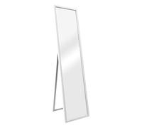 [en.casa] Specchio da Terra Specchio Rettangolare da Figura Intera Autoportante per Camera da Letto Ingresso Superficie Riflettente 150 x 35 cm Cornice in MDF - Bianco