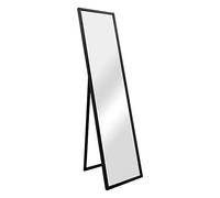 [en.casa] Specchio da Terra Specchio Rettangolare da Figura Intera Autoportante per Camera da Letto Ingresso Superficie Riflettente 150 x 35 cm Cornice in MDF - Nero